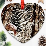  Castle Yard In Winter Heart Ornament (Two Sides)