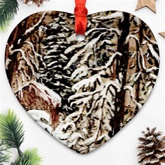 Castle Yard In Winter Heart Ornament (Two Sides) from ArtsNow.com Back