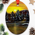 Cabin In The Woods  Ornament (Oval)