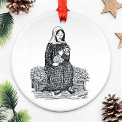 Mary & Jesus Round Ornament (Two Sides) from ArtsNow.com Front