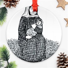 Mary & Jesus Round Ornament (Two Sides) from ArtsNow.com Back