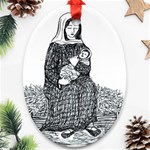 Mary & Jesus Oval Ornament (Two Sides)