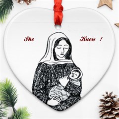 Mary & Jesus Heart Ornament (Two Sides) from ArtsNow.com Back