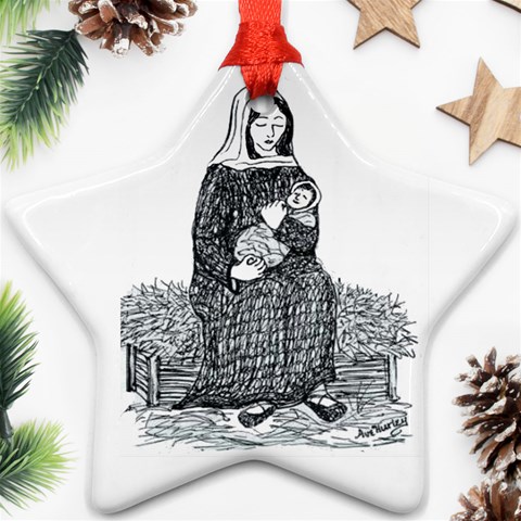 Mary & Jesus Star Ornament (Two Sides) from ArtsNow.com Front