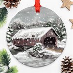 Snowbridge Round Ornament (Two Sides)