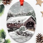 Snowbridge Oval Ornament (Two Sides)