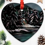 Blue Winter Night Ornament (Heart)