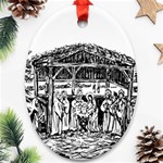 Nativity 1 - Oval Ornament (Two Sides)