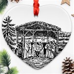 Nativity 1 - Heart Ornament (Two Sides)