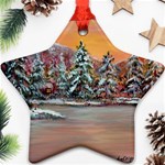 Jane s Winter Sunset 2m Star Ornament (Two Sides)