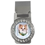 Puppy watching snow Money Clip (CZ)