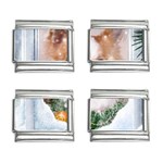 Puppy watching snow 9mm Italian Charm (4 pack)