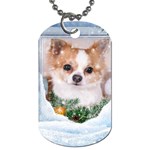 Puppy watching snow Dog Tag (Two Sides)