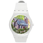 Essex Lighthouse -AveHurley ArtRevu.com- Round Plastic Sport Watch (M)