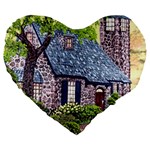 Essex Lighthouse -AveHurley ArtRevu.com- Large 19  Premium Heart Shape Cushion