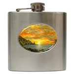 James Hurley Point Lighthouse -AveHurley ArtRevu.com- Hip Flask (6 oz)