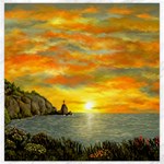 James Hurley Point Lighthouse -AveHurley ArtRevu.com- Canvas 12  x 12 