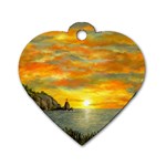 James Hurley Point Lighthouse -AveHurley ArtRevu.com- Dog Tag Heart (Two Sides)