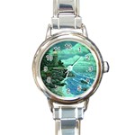 Jerrys Lighthouse -  Ave Hurley - Wrap Canvas Version Round Italian Charm Watch
