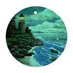 Jerrys Lighthouse -  Ave Hurley - Wrap Canvas Version Ornament (Round)