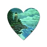 Jerrys Lighthouse -  Ave Hurley - Wrap Canvas Version Magnet (Heart)