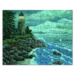 Jerrys Lighthouse -  Ave Hurley - Wrap Canvas Version Jigsaw Puzzle (Rectangular)