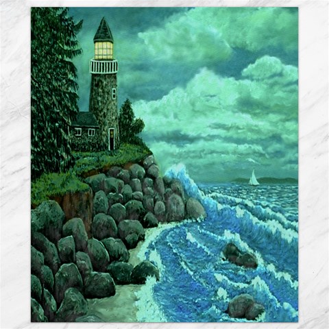 Jerrys Lighthouse 8.15 x9.66  Canvas - 1