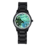 Jerrys Lighthouse -  Ave Hurley - Wrap Canvas Version Men s Stainless Steel Round Dial Analog Watch
