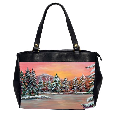  Jane s Winter Sunset   by Ave Hurley of ArtRevu ~ Oversize Office Handbag (2 Sides) from ArtsNow.com Front