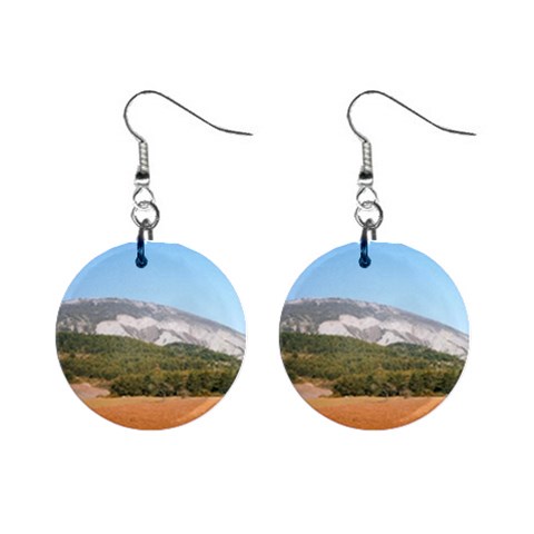 mountainscene1 1  Button Earrings from ArtsNow.com Front