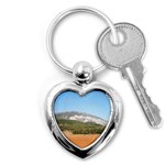 mountainscene1 Key Chain (Heart)