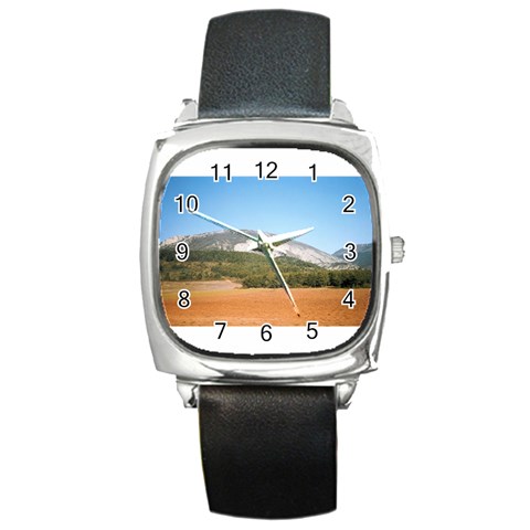 mountainscene1 Square Metal Watch from ArtsNow.com Front