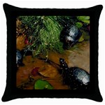 Baby Turtles Throw Pillow Case (Black)