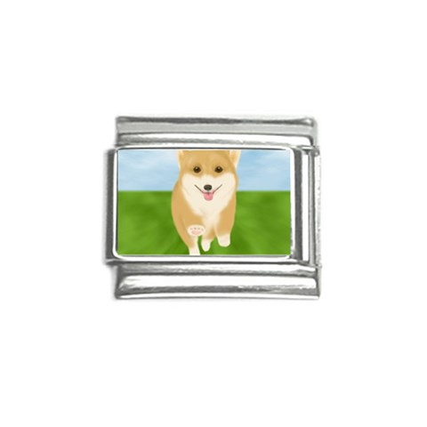 Walking Dog Italian Charm (9mm) from ArtsNow.com Front