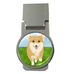 Walking Dog Money Clip (Round)