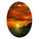 Alyssa s Sunset -Ave Hurley ArtRevu.com- Ornament (Oval)