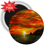 Alyssa s Sunset -Ave Hurley ArtRevu.com- 3  Magnet (10 pack)