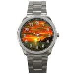Alyssa s Sunset -Ave Hurley ArtRevu.com- Sport Metal Watch