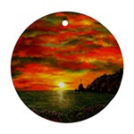 Alyssa s Sunset -Ave Hurley ArtRevu.com- Round Ornament (Two Sides)