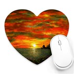 Alyssa s Sunset -Ave Hurley ArtRevu.com- Heart Mousepad