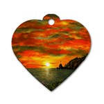 Alyssa s Sunset -Ave Hurley ArtRevu.com- Dog Tag Heart (One Side)