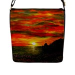 Alyssa s Sunset -Ave Hurley ArtRevu.com- Flap Closure Messenger Bag (L)