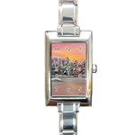 Jane s Winter Sunset -AveHurley ArtRevu.com- Rectangle Italian Charm Watch