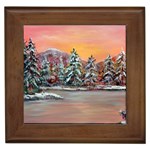 Jane s Winter Sunset -AveHurley ArtRevu.com- Framed Tile