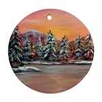 Jane s Winter Sunset -AveHurley ArtRevu.com- Ornament (Round)