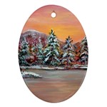 Jane s Winter Sunset -AveHurley ArtRevu.com- Ornament (Oval)