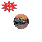 Jane s Winter Sunset -AveHurley ArtRevu.com- 1  Mini Button (100 pack) 