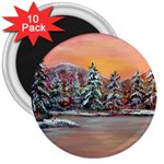 Jane s Winter Sunset -AveHurley ArtRevu.com- 3  Magnet (10 pack)
