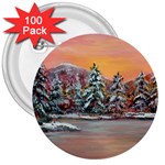 Jane s Winter Sunset -AveHurley ArtRevu.com- 3  Button (100 pack)