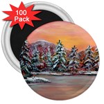 Jane s Winter Sunset -AveHurley ArtRevu.com- 3  Magnet (100 pack)